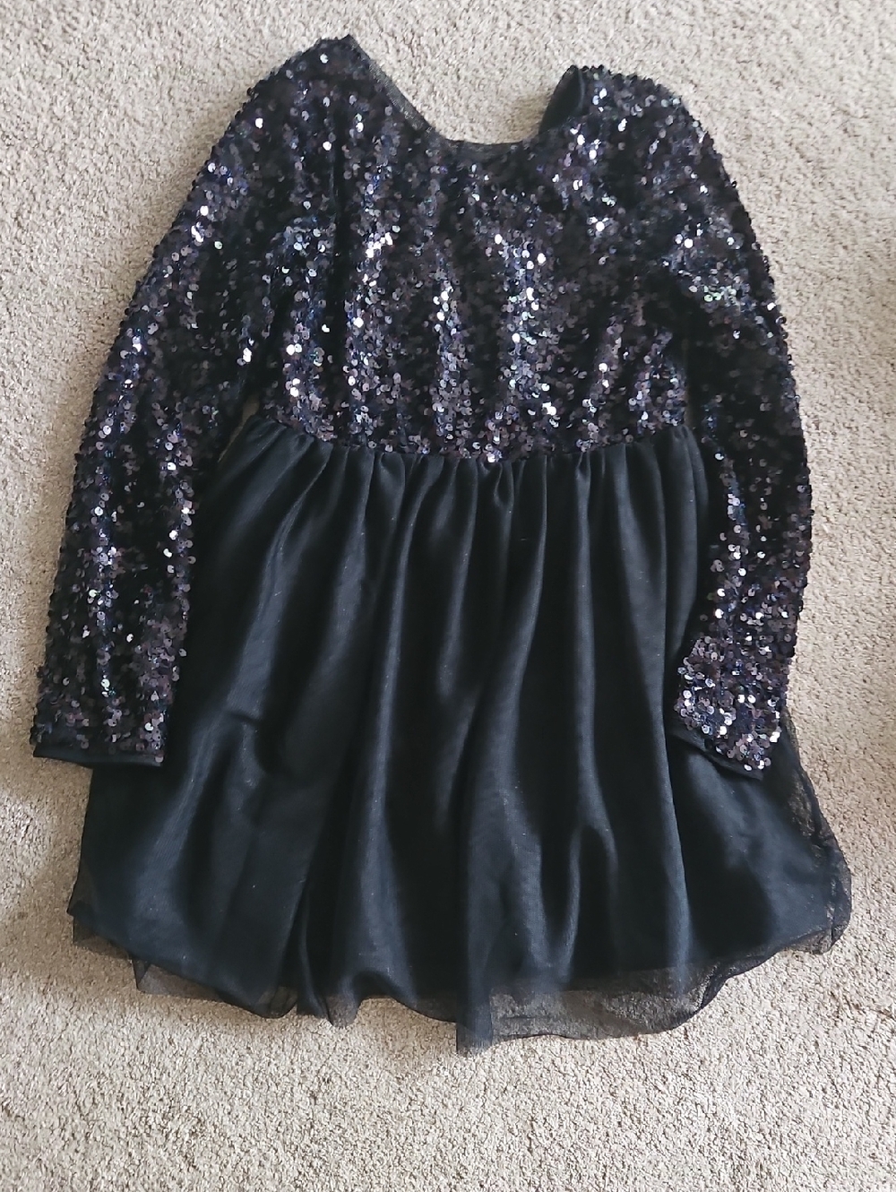 Cat & Jack tulle and sequin dress, Size 8, black